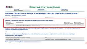 Как ввести запрет на взятие кредита