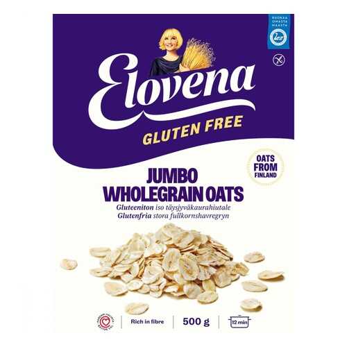 Хлопья Elovena Nordic Овсяные без глютена, из цельного зерна, крупные, 500 гр в Верный