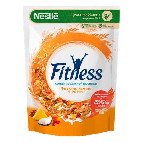 Хлопья Fitness из цельной пшеницы с фруктами, ягодами и орехами в Верный