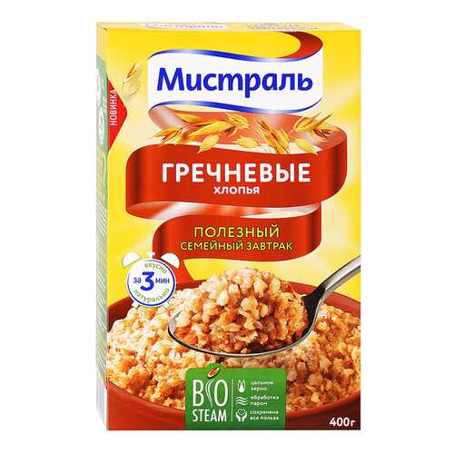 Хлопья гречневые Мистраль 400 г в Верный