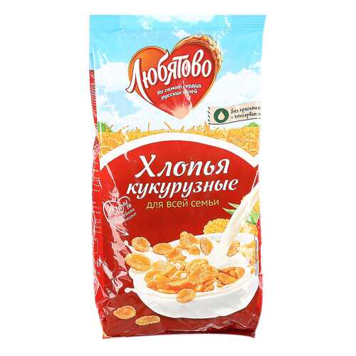 Хлопья Любятово кукурузные 300 г в Верный