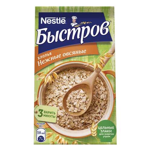 Хлопья овсяные Быстров нежные 350 г в Верный
