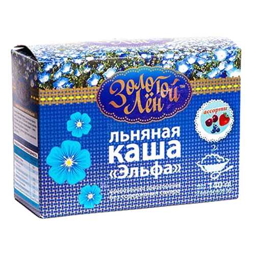 Каша льняная Золотой Лен эльфа ассорти 7 пакетов по 20 г в Верный