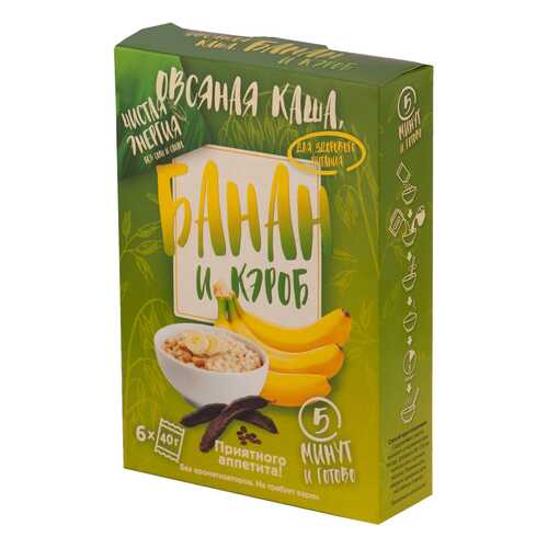 Овсяная каша с бананом и кэробом Ricos в пакетиках 6*40 г в Верный