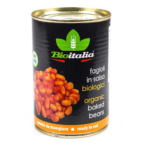 Фасоль Bioitalia в томатном соусе консервированная 400/420 г Италия в Верный