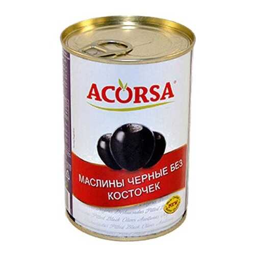 Маслины черные Acorsa крупные без косточки 425 г в Верный