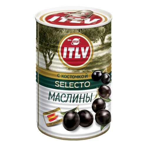 Маслины ITLV черные с косточкой 425 г в Верный