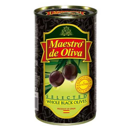 Маслины отборные Maestro de Oliva с косточкой 360 г в Верный