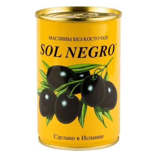Маслины Sol Negro без косточки 360 г в Верный