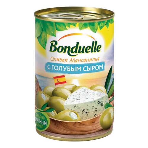 Оливки Bonduelle с голубым сыром 314мл Испания в Верный