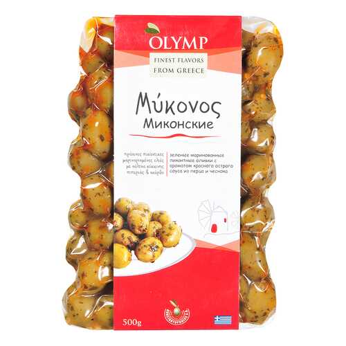 Оливки Just Greece миконские в рассоле перец-чеснок 500 г в Верный