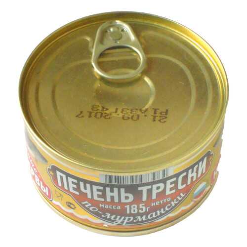 Печень трески Вкусные консервы по-мурмански 185 г в Верный
