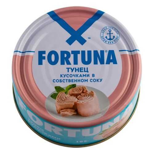 Тунец Fortuna в собственном соку кусочками 185 г в Верный
