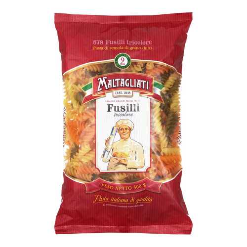 Макаронные изделия Maltagliati fusilli tricolore 500 г в Верный