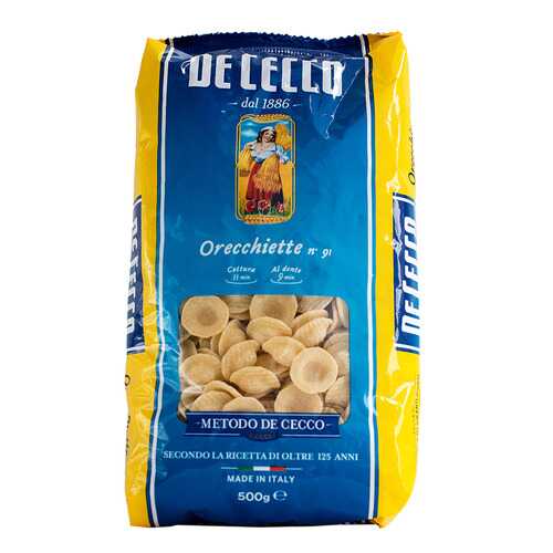 Макароны De Cecco orecchiette из твердых сортов пшеницы 500 г в Верный