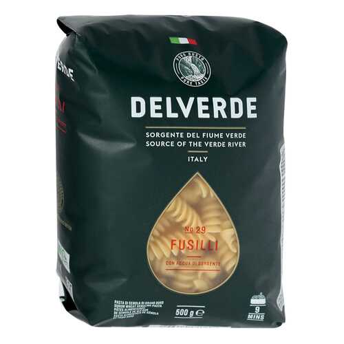 Макароны Delverde № 29 Fusilli из твердых сортов пшеницы без содержания яиц 500г в Верный