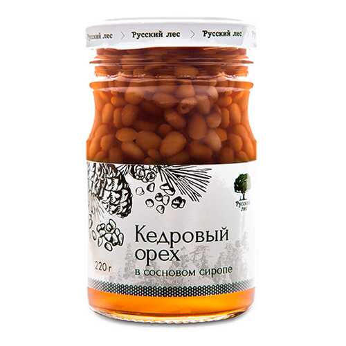 Десерт Русский лес Кедровый орех в сосновом сиропе, 220 гр в Верный