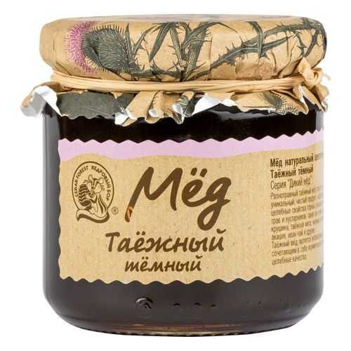 Мед цветочный Кедровый бор таежный темный 245 г в Верный