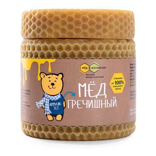 Мёд гречишный в банке из воска от Кристины Монастырской, «Пасеки Монастырской», 320 г в Верный