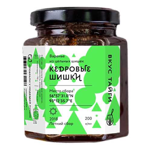 Варенье Вкус тайги из кедровых шишек 200 г в Верный