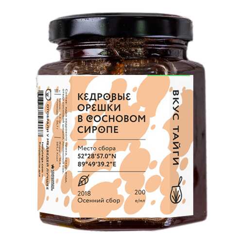 Варенье Вкус тайги Кедровые орешки в сосновом сиропе 200 г в Верный