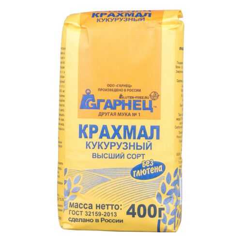 Крахмал кукурузный Гарнец высший сорт 400 г в Верный
