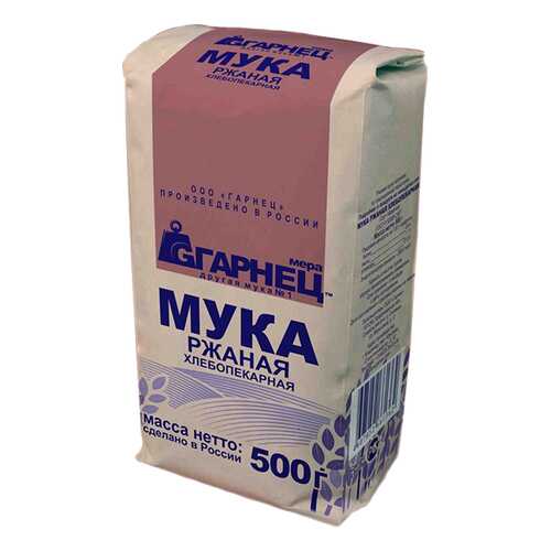 Мука Гарнец ржаная 500 г в Верный