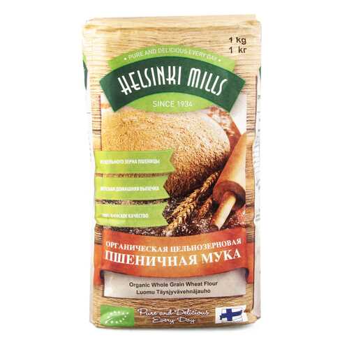 Мука Helsinki Mills пшеничная цельнозерновая органическая 1кг в Верный