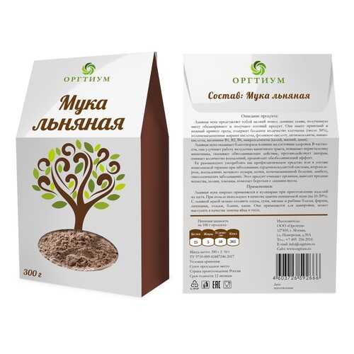 Мука льняная Оргтиум экологическая 300 г в Верный