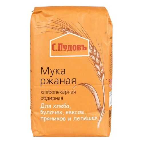 Мука ржаная С.Пудовъ обдирная 1 кг в Верный