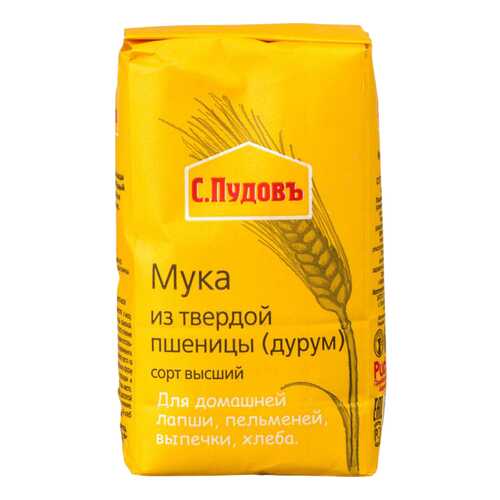 Мука С.Пудовъ из твердой пшеницы 500 г в Верный