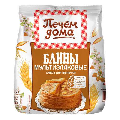 Смесь для выпечки Печем дома блины мультизлакоые 300 г в Верный