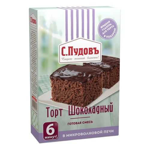Торт шоколадный в микроволновке, 6 минут С.Пудовъ 290 г в Верный