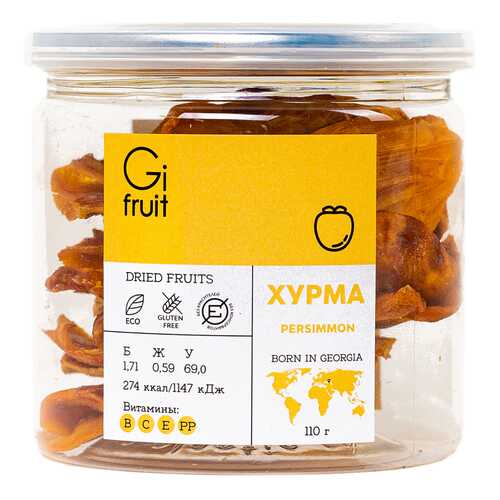 Сушеная хурма GIFRUIT 110 г в Верный