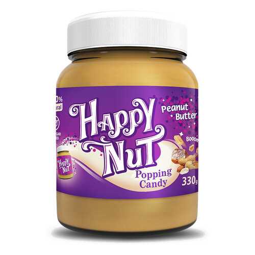 Арахисовая паста HAPPY NUT со взрывной карамелью 330 г в Верный