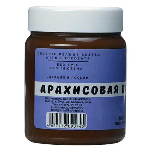 Арахисовая паста Krodo с шоколадом 250 г в Верный