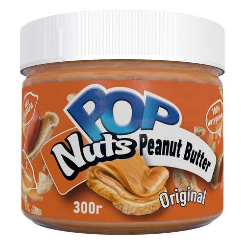 Арахисовая паста POP Nuts Peanut Butter Original, Натуральная, 300 г в Верный