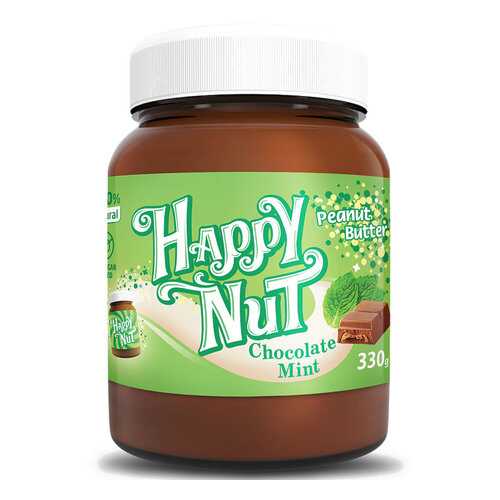 Арахисовая паста шоколадная HAPPY NUT с мятой 330 г в Верный