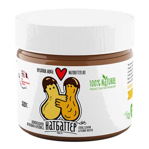Шоколадная паста из жареного кешью и арахиса Nutbutter 320 г в Верный