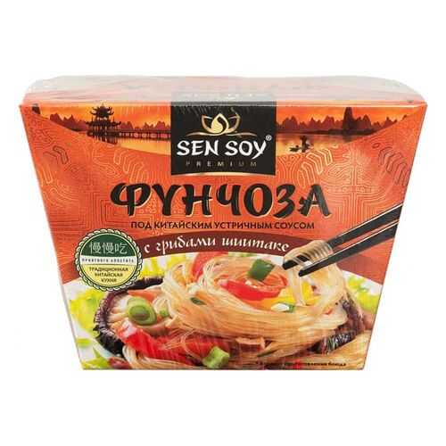 Фунчоза Sen Soy под китайским устричным соусом с грибами шиитаке 125 г в Верный