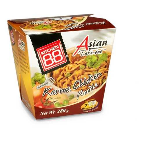 Готовое блюдо «Тайская лапша с курицей в соусе Корма», Kitchen88, 280 г, Таиланд в Верный