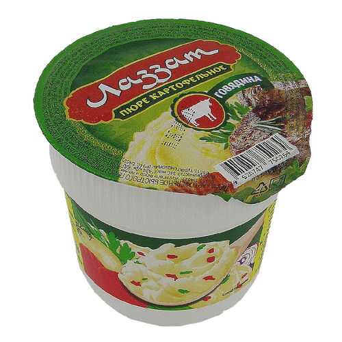 Пюре Халяль Лаззат быстрого приготовления со вкусом говядины 40 г в Верный