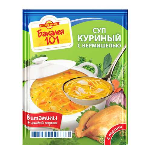 Суп Бакалея 101 куриный с вермишелью 60 г в Верный