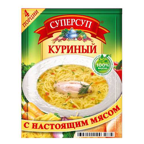 Суп суперсуп куриный с настоящим мясом 70 г в Верный