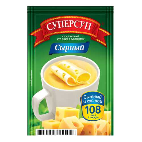 Суперсуп-пюре Суперсытный сырный с сухариками 26.5 г в Верный