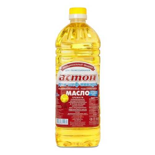 Масло Астон подсолнечное рафинированное дезодорированное 1.8 л в Верный