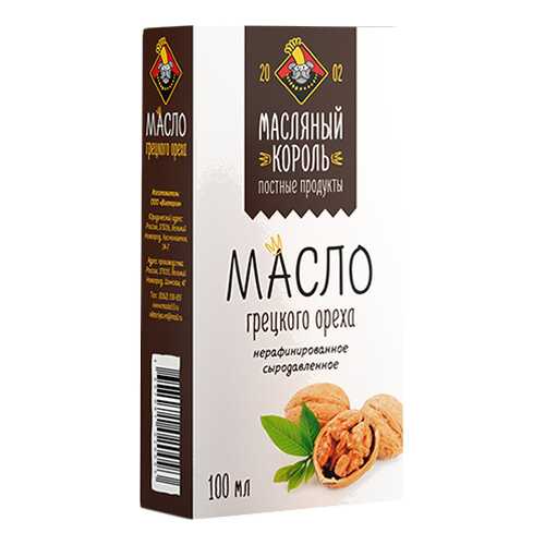 Масло грецкого ореха Масляный Король 100 мл в Верный