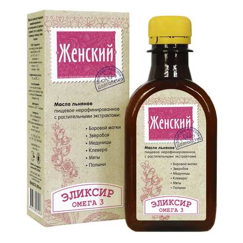 Масло льняное Компас Здоровья женский эликсир 200 мл в Верный