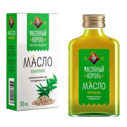 Масло МАСЛЯНЫЙ КОРОЛЬ конопляное 100мл в Верный