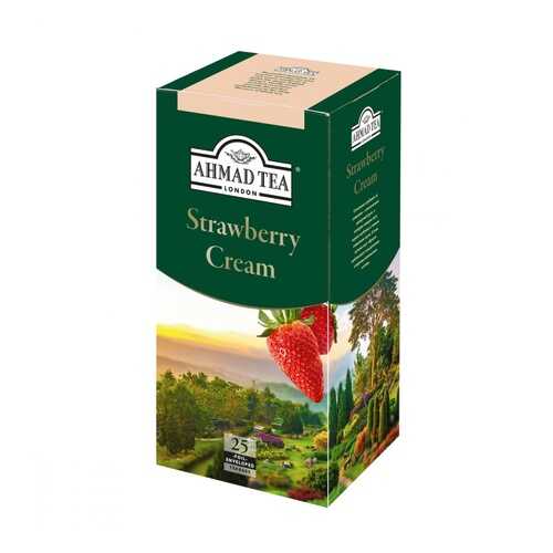 Чай Ahmad Strawberry Cream черный с клубникой 25 пакетиков в Верный